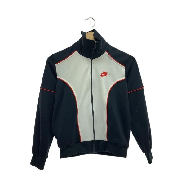 NIKE◆70-80S/オレンジタグ/トラックジャケット/ジャージ/S/ポリエステル/BLK/汚れ有