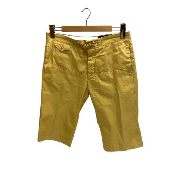 LOUIS VUITTON◆ベルテッド ショートパンツ/40/コットン/イエロー/RM081 MMP...