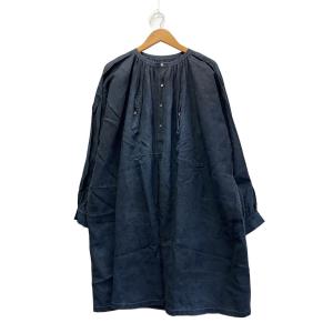 EURO VINTAGE◆1900s/VT/Biaude/インディゴリネン/スモック/リネン/インディゴ/リペア有/穴有//