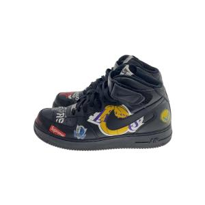 NIKE◆AIR FORCE 1 MID 07 / SUPREME/エアフォースミッドシュプリーム/ブラック/28.5cm/