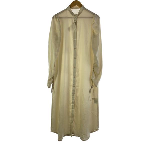 AMERI◆長袖ワンピース/M/クリーム/01020531250/20ss VEST LAYERED...
