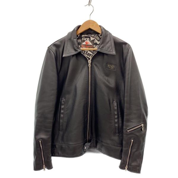 Lewis Leathers◆シングルライダースジャケット/M/馬革/BLK/無地/02191LB0...