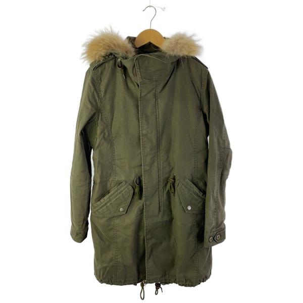 glamb◆モッズコート/3/コットン/KHK/JKT13/ファー付/ライナー付