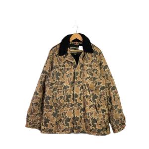 STUSSY◆デッキジャケット/XL/コットン/BRW/カモフラ