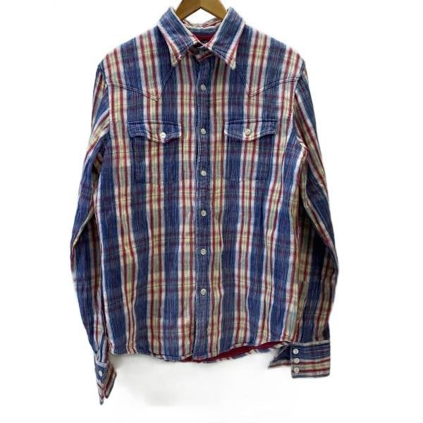 TMT◆長袖シャツ/L/コットン/BLU