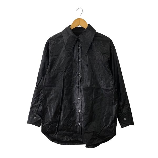 AMERI◆長袖シャツ/FREE/コットン/BLK/無地/02320461130