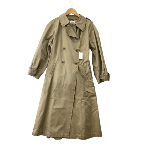 AMERI◆23AW/CUT OFF CHAMBRAY TRENCH COAT/S/コットン/ベージ...