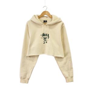 STUSSY◆クロップドパーカー/シャドーマン/M/ポリエステル/クリーム//
