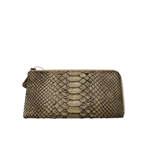 VIA DOAN◆長財布/--/BEG/アニマル/レディース/Antique Python