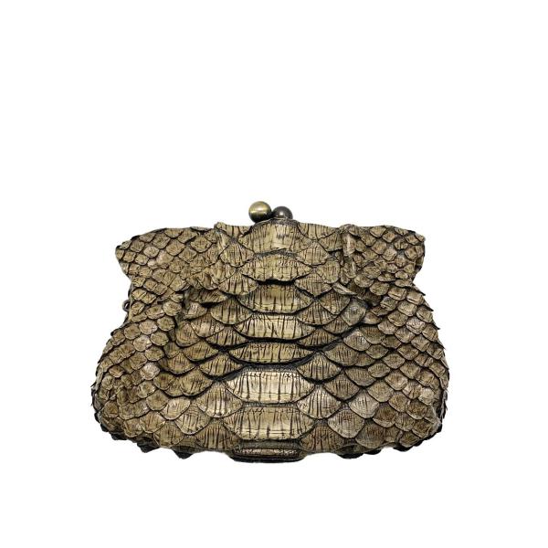 VIA DOAN◆コインケース/--/BEG/アニマル/レディース/Antique Python