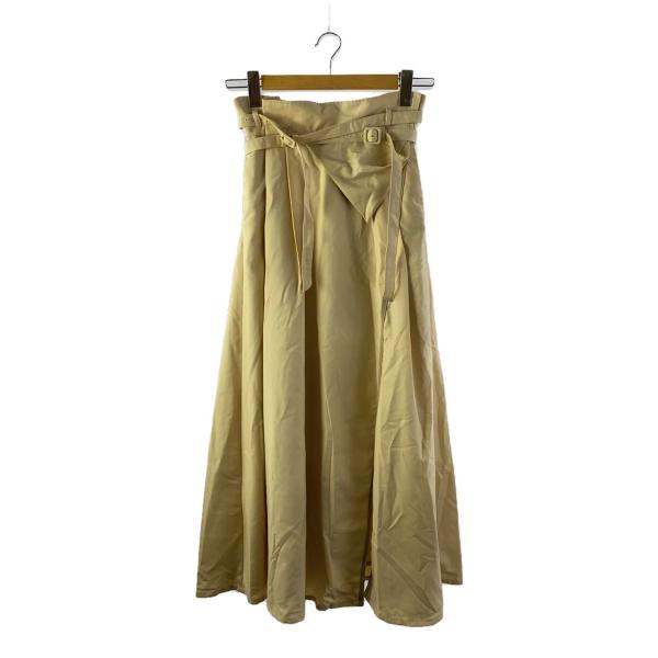 AMERI◆ロングスカート/S/ポリエステル/YLW/無地/01110940290