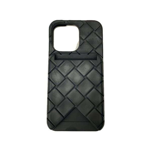 BOTTEGA VENETA◆イントレチャート スマホケース/BLK/無地/レディース/イントレチャ...