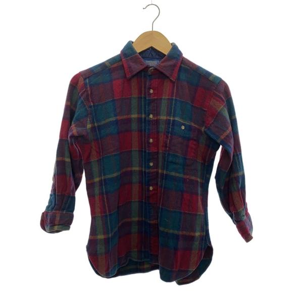 PENDLETON◆7分袖シャツ/L/ウール/RED