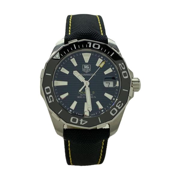 TAGHeuer◆自動巻腕時計/アナログ/レザー/BLK/BLK/SS/WAY211A/202309...