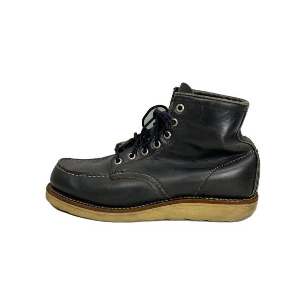 RED WING◆レースアップブーツ/US7.5/BLK/レザー