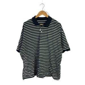 Porter Classic◆BEATNIK BORDER POLO SHIRT/ポロシャツ/L/コットン/BLK/ボーダー//