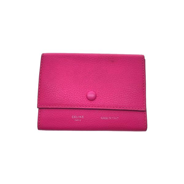 CELINE◆カードケース/レザー/PNK/レディース