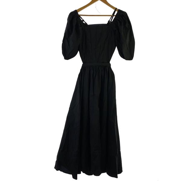 AMERI◆半袖ワンピース/S/ナイロン/BLK/622118-01