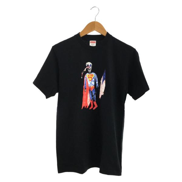 Supreme◆Tシャツ/スーパーマン/S/コットン/BLK/プリント