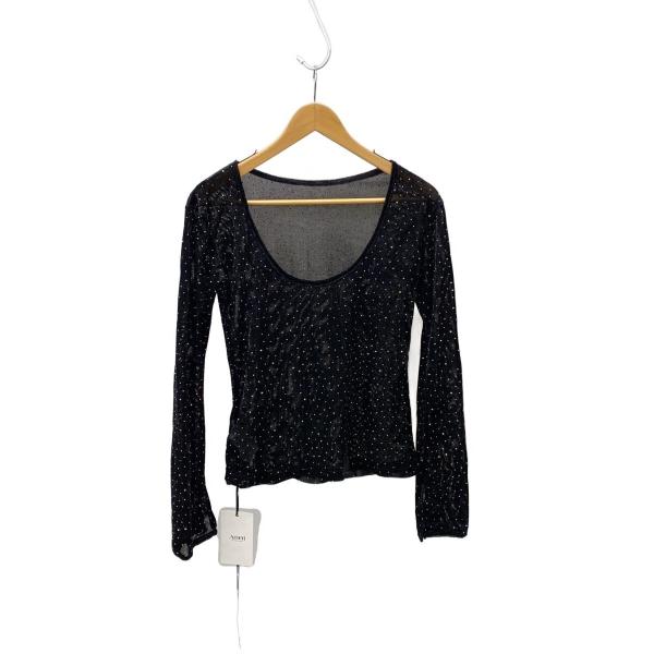 AMERI◆長袖カットソー/FREE/ポリエステル/BLK/0125103930680