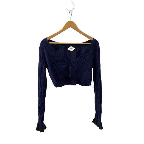 AMERI◆カーディガン(薄手)/FREE/コットン/NVY/0225101931500