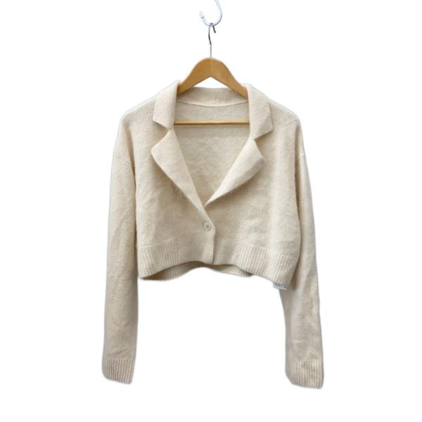 AMERI◆カーディガン(薄手)/FREE/ウール/WHT/0224201630010