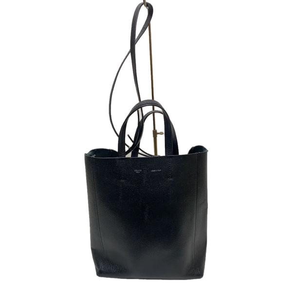 CELINE◆トートバッグ/レザー/BLK/176183/バーティカル カバ スモール