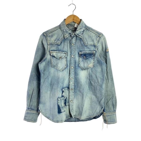 TMT◆長袖シャツ/S/コットン/IDG/TSH-S1304