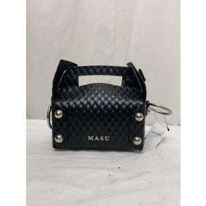 MASU◆バッグ/レザー/BLK/25ss/LEATHER CAKE MINI BAG
