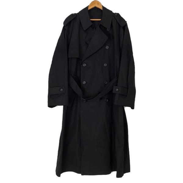 stein◆22AW/OVERSIZED TRENCH COAT/トレンチコート/S/コットン/ブラ...