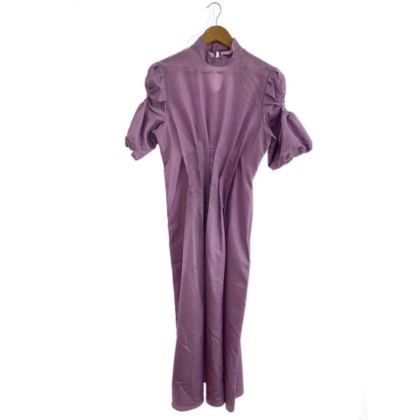 AMERI◆GATHER SLEEVE WAIST TUCK DRESS/M/ポリエステル/PUP/...