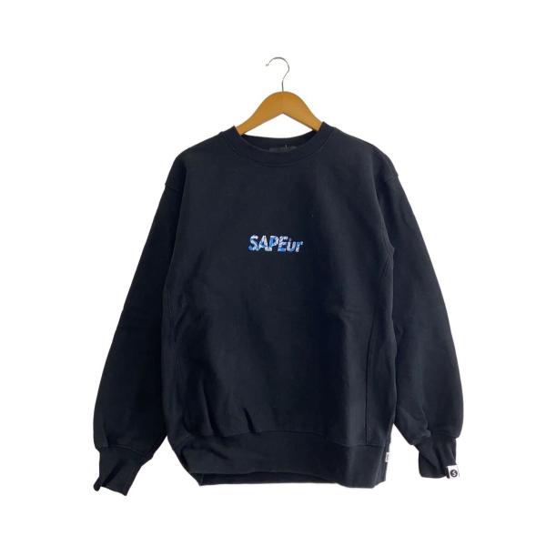 SAPEur/スウェット/M/コットン/BLK//