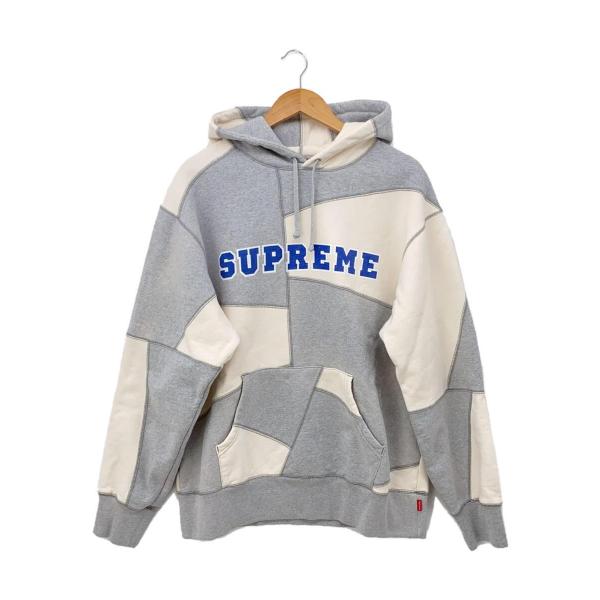 Supreme◆20AW/patchwork hooded /パーカー/M/コットン/GRY