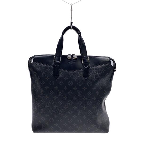 LOUIS VUITTON◆トート・エクスプローラー モノグラム・エクリプス/レザー/ブラック/総柄...