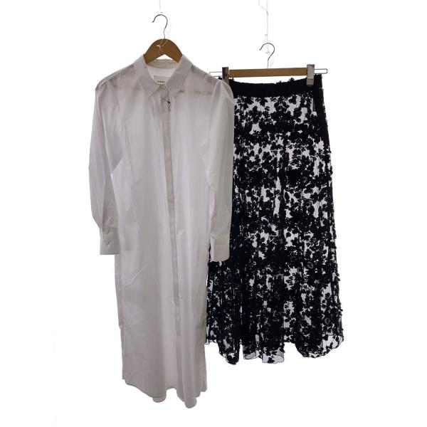 AMERI◆長袖ワンピース/M/コットン/ホワイト/01110550370