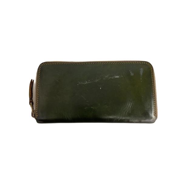 moto◆長財布/レザー/GRN/無地/メンズ
