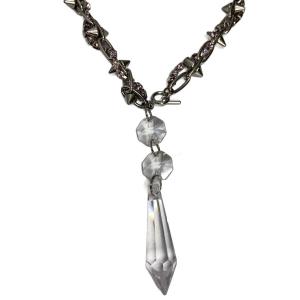 MASU◆ネックレス/--/SLV/トップ有/メンズ/24AW RAINDROP NECKLACE CRYSTAL//