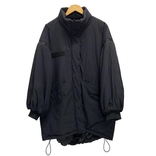 JEANASIS◆ロングダウンジャケット/FREE/ナイロン/BLK/無地/JS071495MW