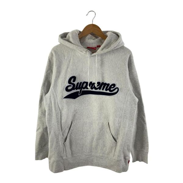 Supreme◆パーカー/chenille script hooded swatshirt/L/コッ...