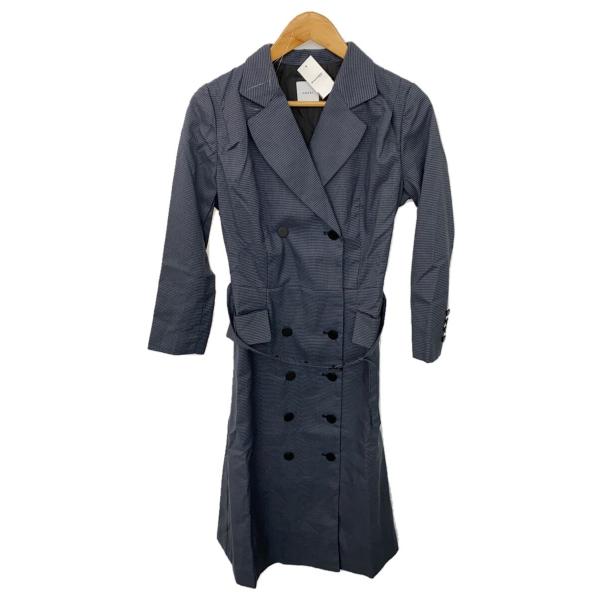 AMERI◆トレンチコート/FREE/ポリエステル/NVY/千鳥格子/av153ordr040