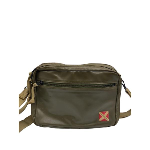 LUGGAGE LABEL◆LINER/ショルダーバッグ/レザー/GRN/無地