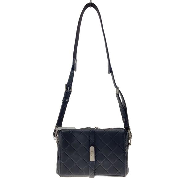 M.U.L/ショルダーバッグ/レザー/BLK