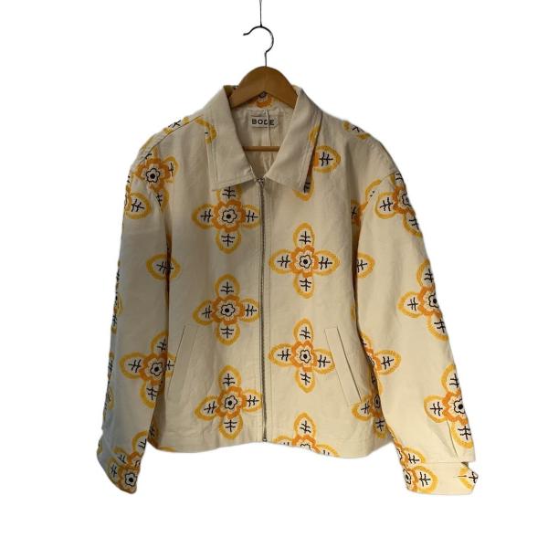 BODE◆ジャケット/L/コットン/WHT/花柄/MRF23OW007