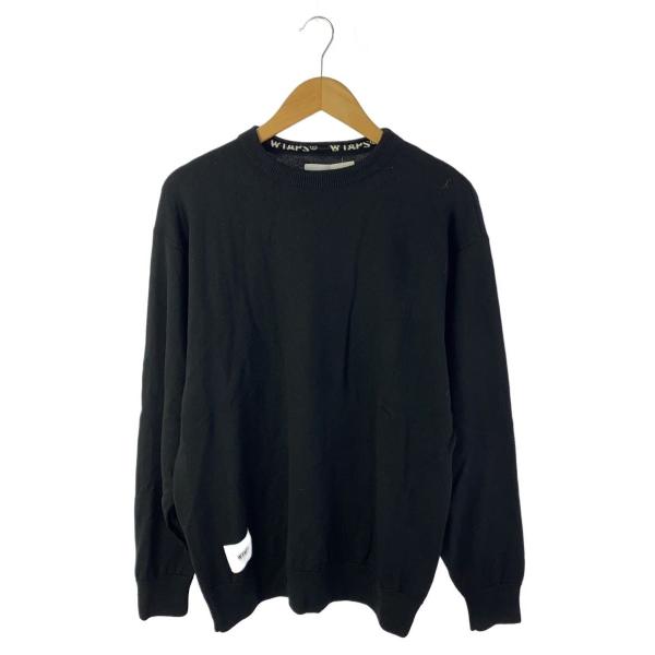 WTAPS◆ニット・セーター(厚手)/4/ウール/BLK/202MADT-KNM01