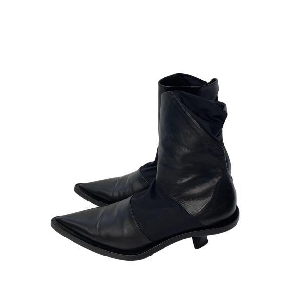 JIL SANDER◆ブーツ/39/BLK/レザー/js38265a
