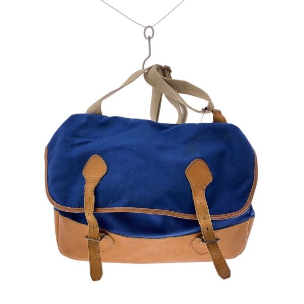 L.L.Bean◆ショルダーバッグ/コットン/BLU/ギザタグ/70s//