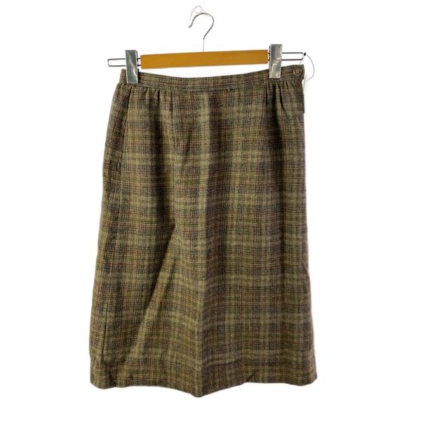 PENDLETON◆スカート/--/ウール/BRW/チェック/70s/白タク/usa
