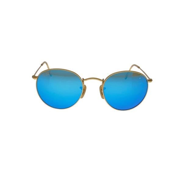 Ray-Ban◆サングラス/--/メタル/GLD/BLU/メンズ/rb3447/round meta...
