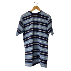 STUSSY◆Tシャツ/XL/コットン/NVY/ボーダー//