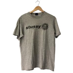 STUSSY◆90s/OLD STUSSY/Made in USA/紺タグ/Tシャツ/M/コットン/GRY